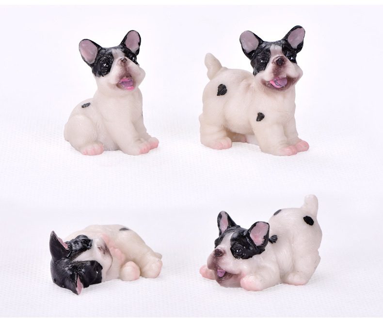 Resin Animals Pet Dog Models Bulldog Sandpiper Golden Retriever Figurine Wholesale Fairy Garden Accessories Supplies Pot Bonsai Mini Fairy Garden Ornament Small Artificial Dog Terrarium Fairy Garden Kits Decoration